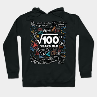 Square Root Of 100 10th Birthday Math Lover 10 Year Old Bday Hoodie